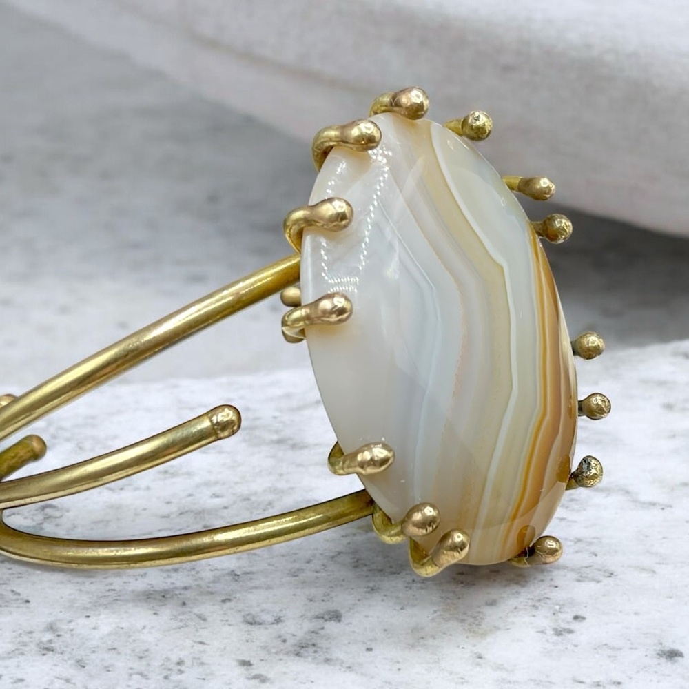 🌺Large Artisan Botswana Agate Bracelet